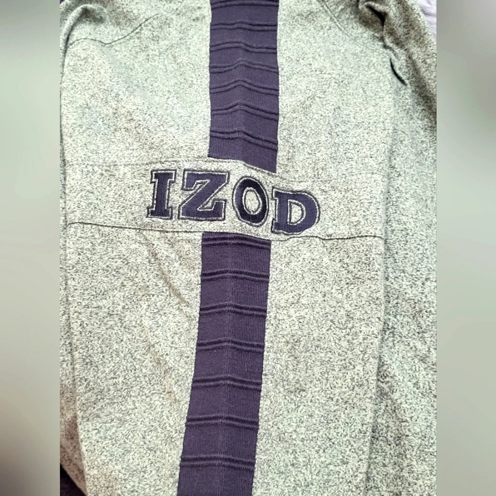 Izod Men's Crew‎ Neck Tee With Logo Army Green & Black Size XL (18)